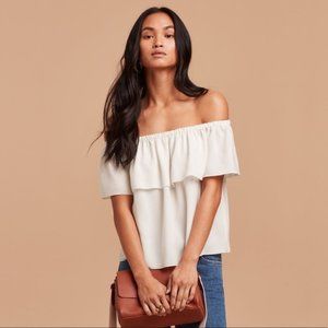 Aritzia Wilfred promener blouse in light pink